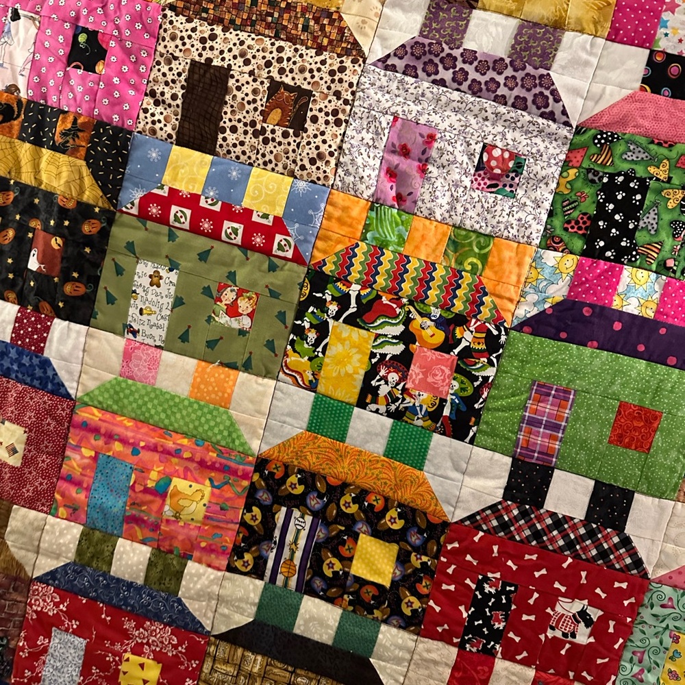 Handmade quilt, 86 x 52, vintage design - Picture 5 of 10